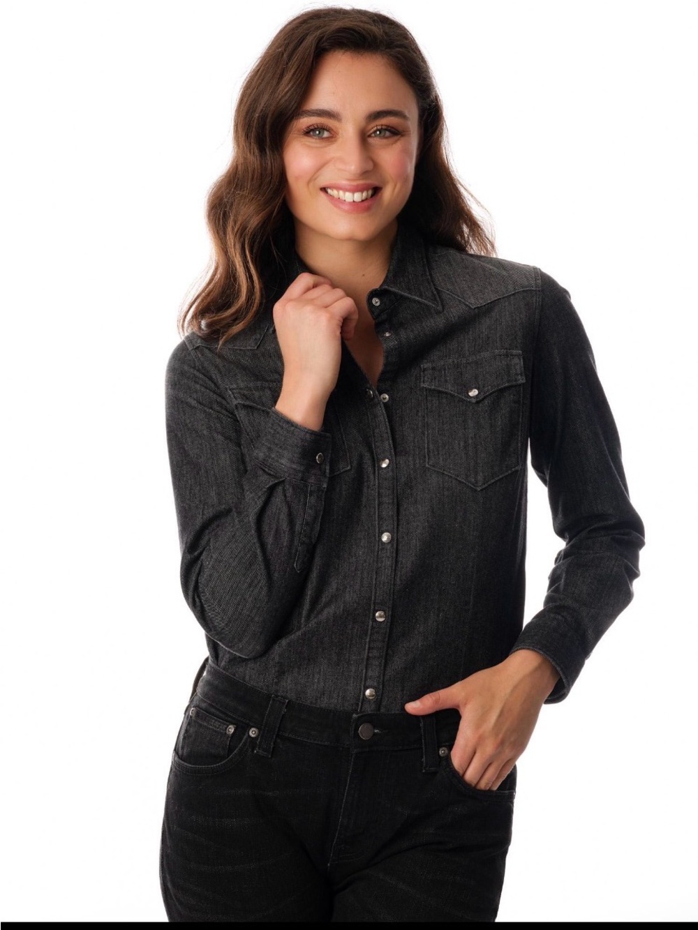 Ralph Lauren Women's Black Denim Shirt